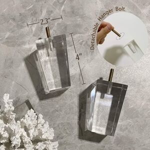 Acrylic Furniture Legs 4 Inch Clear Set Of Two Square